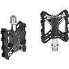 Girftong Pedali per bicicletta in alluminio leggero 580g Coppia MTB Strada | Corpo in lega di alluminio, cuscinetti sigillati, rotazione regolare, uso per tutte le stagioni, dimensioni 98 x 62 mm (nero)