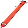 Generic Marcatore di superficie per mulinello da immersione, ARA SMB con design arancione ad alta visibilità da 1,8 m x 17,8 cm, valvola di gonfiaggio orale, strisce riflettenti, scritta DIVER BELOW per