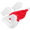 iplusmile Copricasco Natalizio per Moto in Peluche Design Festivo di Babbo Natale, Calda Vestibilità Antivento e Resistente per Gite Invernali All'aperto