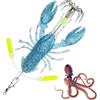 Genérico Esca artificiale di Crayfish realistica con amo jigging | Jig da pesca sul ghiaccio per pesca verticale, traina, lancio in mare, fiume, torrente, acque marine e campeggio