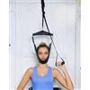 Generic Strumento per allungare il collo cervicale sopra la porta con cinghia di | Design portatile, rilassamento muscolare, cura quotidiana del collo, uso domestico, amaca di supporto per il collo