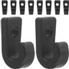 Luxshiny 10 Pezzi Gancio J per Canoa e Kayak Nero in Pp, Set | Lashing Multiuso per Outdoor e Boating, Leggero, per Fissaggio Attrezzatura