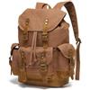 Jiuvaso Zaino da Escursione in Stile Antico Impermeabile con Tasche Anteriori a Ribalta per Campeggio E Viaggi, Array, Grigio