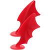 OSOLADY 2 Pezzi Decorazioni per Casco Bici e Moto, Rosse in Plastica | Montaggio Semplice, Finitura Precisa, Stile Creativo, per Bicicletta e Motocicletta, Accessorio Leggero
