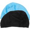 OSOLADY 2 Pezzi Cuffia da Nuoto Grande per Adulti, Donna, Riutilizzabile | Pu, Design Antiscivolo, Comfort Elevato, per Bagno e Nuoto, Blu e Nero, Lavorazione Accurata