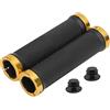 RiToEasysports 1 Paio di Manopole per Manubrio della Bicicletta, Manopole in Gomma Antiscivolo per MTB, BMX, Bici Pieghevole, Bicicletta a Scatto Fisso(Oro) Biciclette e Ricambi