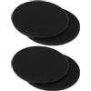 CHILDWEET 2 Paia Dischi Scorrevoli per Pilates e Fitness, Colore Nero, in Materiale Pp Resistente, Design Arrotondato e Pieghevole per Uso Indoor e Ufficio
