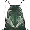 Zelinge Zaino con coulisse, sacca sportiva da palestra, Verde Riccio, S | Borsa a tracolla per yoga, danza, viaggio