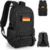 Jueachy Piccolo zaino uomo donna: mini zaino 10L con sistema MOLLE nero