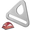 Générique Fibbia triangolare | Fibbia triangolare scorrevole in acciaio | acciaio inossidabile | Clip girevole Anello Regolatore per regolare le cinghie Cintura Cinghia borsa