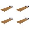YUzhCQtaa 4 Pezzi Foglio Teak In Schiuma EVA Autoadesivo Marrone 6MM 240X45cm | Tappetino in schiuma per pavimentazione sintetica per pavimenti di barche marine e yacht