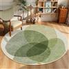 Tapis Design Tappeto rotondo verde salvia 80 cm, lavabile, antiscivolo | Fondo antiscivolo, lavabile in lavatrice, a pelo corto e senza pelucchi, ideale per soggiorno, camera da letto e cameretta