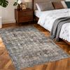 LuxFocus Tappeto lavabile in lavatrice, per soggiorno, 80 x 150 cm, vintage, grande, antiscivolo, morbido, a pelo basso, per soggiorno, resistente alle macchie, pieghevole, per sala da pranzo, rosso e