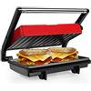 Gotoll Panini Maker/Griglia, Tostiera,Pressa a sandwich, Griglia elettrica, 750 Watt,Grill a Contatto 2 in 1, Tostapane, Grill da Tavolo Elettrico Piastre antiaderent