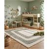 the carpet Jungle Kids tappeto per cameretta, tappeto per bambini, effetto 3D, facile da pulire, resistente, coccodrillo, 120 x 170 cm