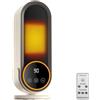 Journeyside Riscaldatore PTC 1200W, Termoventilatore Ceramica, Stufetta Elettrica con 2 Impostazioni Temp,Timer da 30/60/90Mins,Protezione da Ribaltamento, Riscaldatore Energetico per Ufficio e Camera