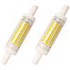 YAKAiYAL Lampada a LED 5W R7s 78MM Dimmerabile Bianco Freddo 6000K AC220-240V Doppio Termina Lampadina J78 Lampadine in Ceramica 360 Gradi 2-Pack