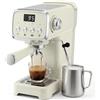 HOMCOM Macchina Caffè Espresso Semiautomatica 20 Bar 1350W, Acqua Calda