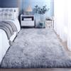 WCHENHUI Tappeto Salotto Pelo Lungo 140 x 140 cm Peluche Peli Tappeti Shaggy Morbido e Soffice Camera da Letto Moderno, Scendiletto, Stanza, Grigio Chiaro