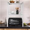 LANTUS Mensola Microonde Allungabile Forno a Supporto,Scaffale per Forno a Microonde Cucina della Griglia del Forno Salvaspazio (40/64 * 36,5 * 78cm-bianco)
