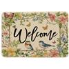 Artoid Mode Zerbino primaverile con uccelli, fiori, foglie, rami, 40 x 60 | Tappeto decorativo stagionale per interni ed esterni