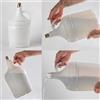 Ardosia Set/3 Damigiana di Vetro da 5L Completamente Rivestita in Plastica Dura con Tappo in Sughero Naturale su Misura, Per Vino, Olio, Acqua, Liquori