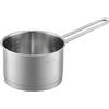 SILBERTHAL Pentolino acciaio inox 2L - Triplo fondo - Induzione e gas | Casseruola con manico lungo - Capacità max scala di misura 1,5 litri - Per tutte le cucine - Pulizia facile