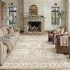 PureCozy Tappeto Salotto 200x300cm Beige Vintage | Antiscivolo, Lavabile in Lavatrice, Tappeti, Camera da Letto, Grande, Carpet, Cameretta, Scendiletto, Ufficio, Pelo Corto