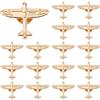 SUPERFINDINGS Spilla in lega dorata per aeroplano spilla decorativa in metallo regalo di apprezzamento per volo spilla alla rinfusa per giacca zaino 20 mm
