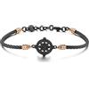 Brosway Bracciale Uomo in Acciaio e Cristalli con Simbolo Rosa Dei Venti | Collezione Horizon - BHO29
