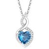 FANCIME Collana da donna in oro bianco 585 14 carati con ciondolo a forma di cuore con diamante coltivato in laboratorio, gioiello regalo per donne, fidanzata, moglie, madre