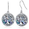 Friggem Orecchini Albero della Vita, Orecchini Pendenti in Argento Sterling 925 per Donna, Orecchini Pietra di Luna Gioielli Regalo per Donne Ragazze Mamma Sorella