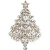 Clearine Albero di Natale Spilla per Donne Scintillante Marquise Strass Pin Xmas Holiday Gift Trasparente Oro-fondo