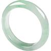 Generic Bracciale rigido da donna in vera giada, con giada verde naturale, con scatola portagioie e certificato, qualità di grado A, accessorio portafortuna