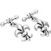 jewellerybox Gemelli a forma di fiore di giglio in argento 925/1000, argento, senza pietra, Argento, senza pietra