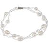 Treasure Bay bracciale per Donna a più file di perle d'acqua dolce coltivate, (bianco)