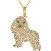 Feizikaw Collana Argento Collana con ciondolo a forma di cucciolo di Cocker Spaniel in lega, per amanti dei cani, per donne e ragazze.