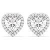 Hello Diamond Orecchini da donna a forma di cuore, in argento 925, 2 carati, con certificato GRA, regalo per San Valentino e compleanno