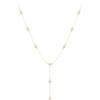 Hello Diamond Collana da donna in argento, oro rosa, collana a Y con pietre scintillanti, elegante collana lunga da donna, regalo per donne