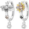 MISEFF Orecchini da donna in argento Sterling 925, motivo: panda, farfalla e stella marina, ipoallergenici, regalo di gioielli