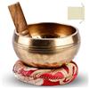 BYZESTY Campana Tibetana, Campane Tibetane Piccolo da Nepal 8 cm, Campane Tibetana a Mano Nella, Sono Provviste di un Bastoncino e di un Cuscino, Campane Tibetane Originali Roducono suono per la Guarigione