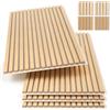 Fiqops Pannelli acustici in legno, 120 x 60 cm, set da 4 pezzi, rovere
