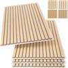 Fiqops Pannelli acustici in legno, 120 x 60 cm, set da 4 pezzi, rovere