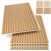 Fiqops Pannelli acustici in legno, 120 x 60 cm, set da 4 pezzi, rovere