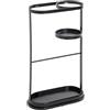 HAKU Portaombrelli nero, metallo - Dim. L 37 cm x A 60 cm x P 18 cm, Stile Art Deco