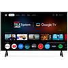 Telesystem Smart TV 24 Pollici HD Ready Display LED Sistema Google TV DVB-T2/S2 Classe E colore Nero - TS24FL SMG15