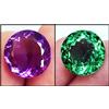 harshj_0 Coppia Abbinata Naturale Ametista Viola E Verde 22+ Ct Pietre Rotonde