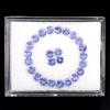 Gemsporium Mandala Rotondo Naturale Non Scaldato Violetto Blu Tanzanite 5.94ct 3.8mm 25pcs
