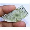 Gemsmyriad 100% Naturale Africano Verde Prehnite 73.05 Certificato Interno Nero Hair Gemma
