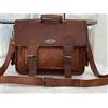 Fatto a mano Borsa Messenger Uomo In Pelle Marrone Per Laptop 11X15X5 12X16X5 13X17X6 14X18X6